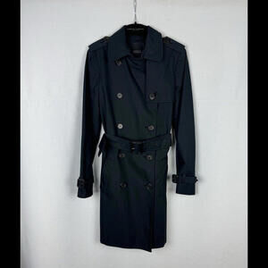 Barneys New York Lecora Trench Coat Dark Blue Size 36 IT, XS